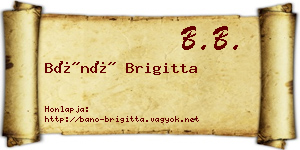 Bánó Brigitta névjegykártya
