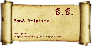 Bánó Brigitta névjegykártya