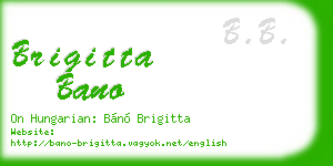 brigitta bano business card