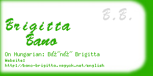brigitta bano business card